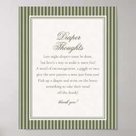 Poster Pensamentos de Fralda Olive Martini Tini Little On
