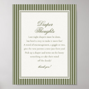 Poster Pensamentos de Fralda Olive Martini Tini Little On