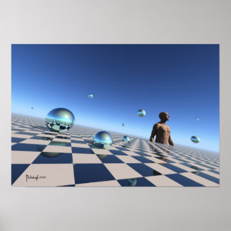 Poster Pensamentos e arte surreal da realidade