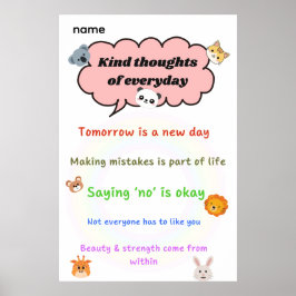 Poster Pensamentos Gentis Todos os Dias