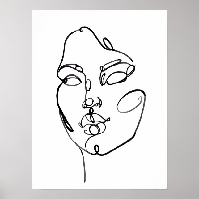 Poster Pensamentos Lineares - Face (Frente)