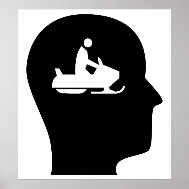 Póster Pensando em Snowmobiling (Frente)