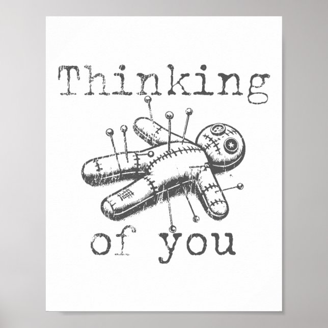 Poster Pensando Em Você Dia de as Bruxas engraçado De Bon (Frente)