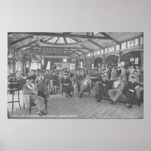 Póster Pensão de YMCA, Piccadilly, Manchester, c.1910