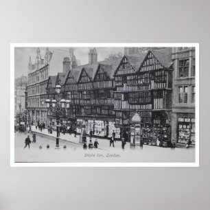 Poster Pensão do grampo de Londres Inglaterra do vintage