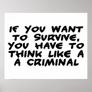 Póster Pensar Como Um Criminoso