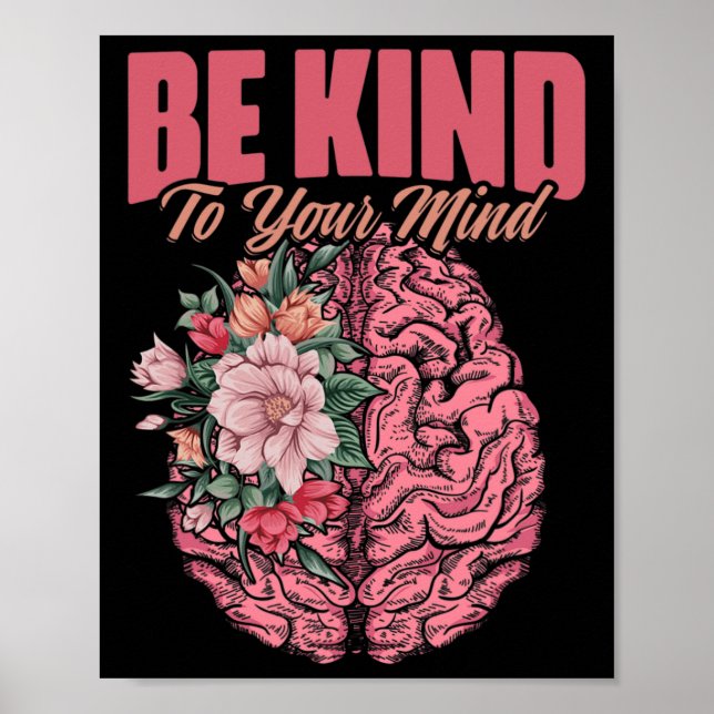 Poster Pensar na Doença Mental Sensibilização para a Saúd (Frente)
