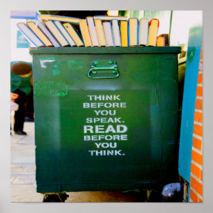 Poster Pense Antes De Falar Palavras Sábias