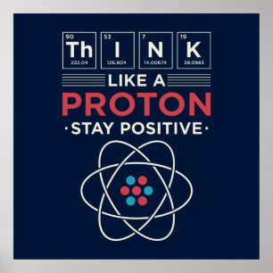 Poster Pense Como Uma Sala De Nerd De Química De Proton