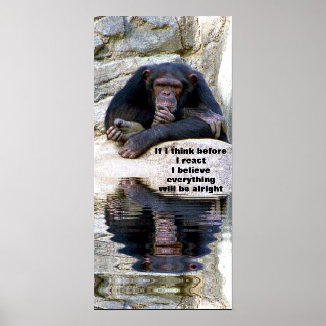 Póster Pense e reaja _Impressão (Frente)