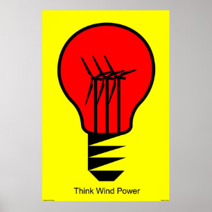 Poster Pense energias eólicas