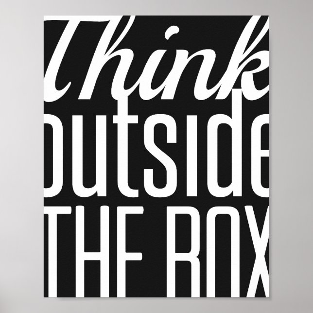 Poster Pense Fora Da Caixa 8 x 10 (Frente)