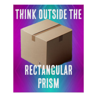 Póster Pense Fora do Prisma Retangular