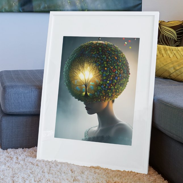 Poster Pense na arte da fantasia das árvores (Criador carregado)