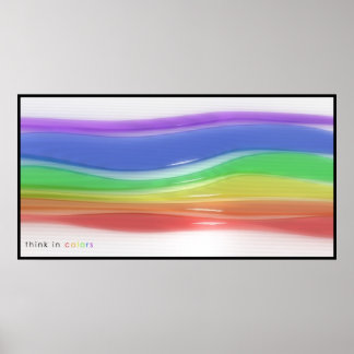 Póster Pense nas cores