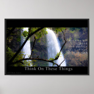Póster Pense nestas coisas - a inspiração da natureza