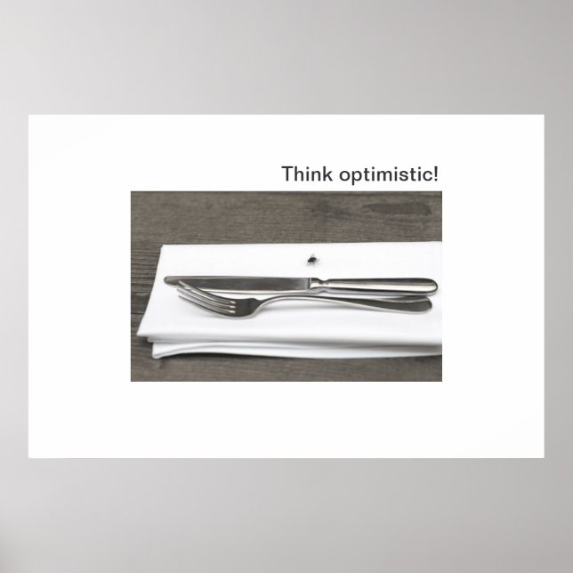 Póster Pense otimista! (Frente)
