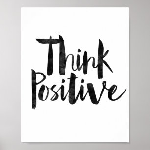 Poster Pense positivo