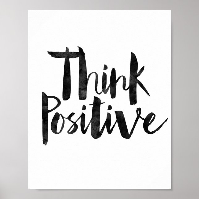 Poster Pense positivo (Frente)