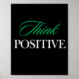 Poster Pense positivo