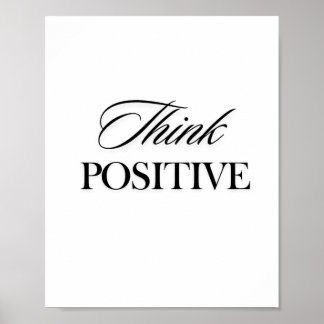 Poster Pense positivo