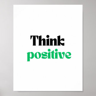 Poster Pense positivo