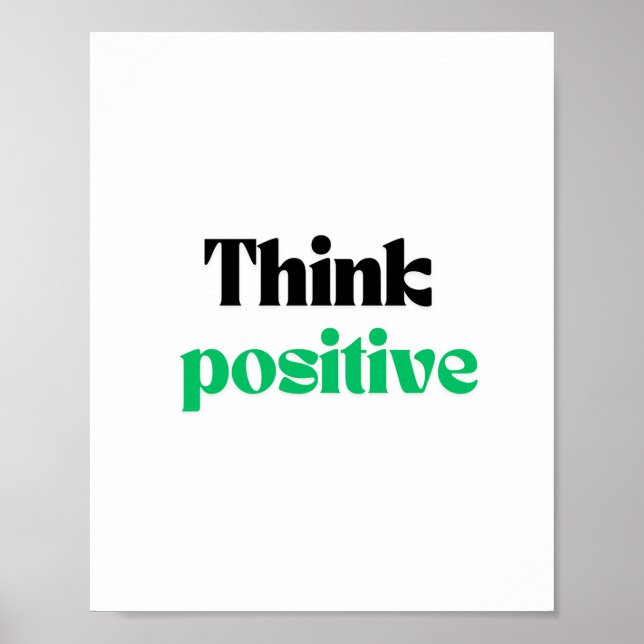 Poster Pense positivo (Frente)