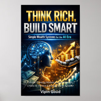 Poster Pense Rico Construa Inteligente – Mentalidade de D