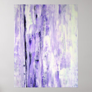 Póster "Pense sobre ele" a arte abstracta da lavanda