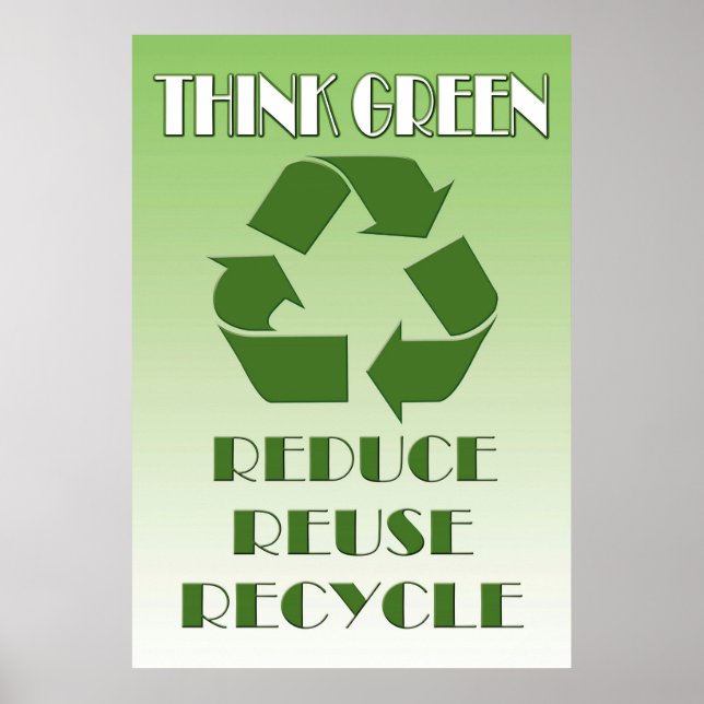 Poster Pense verde (Frente)