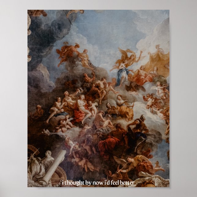 Poster pensei que me sentiria melhor renascença (Frente)