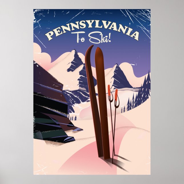 Poster Pensilvânia A Ski (Frente)