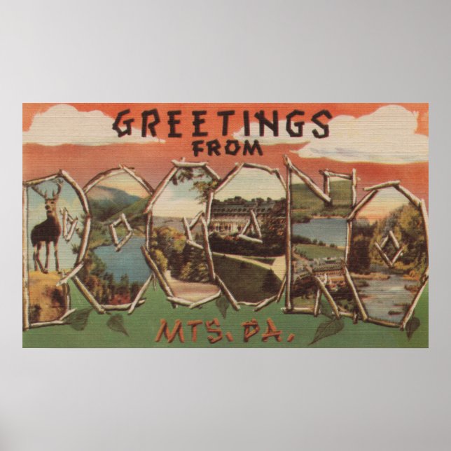 Póster Pensilvânia - Pocono Mountians (Frente)