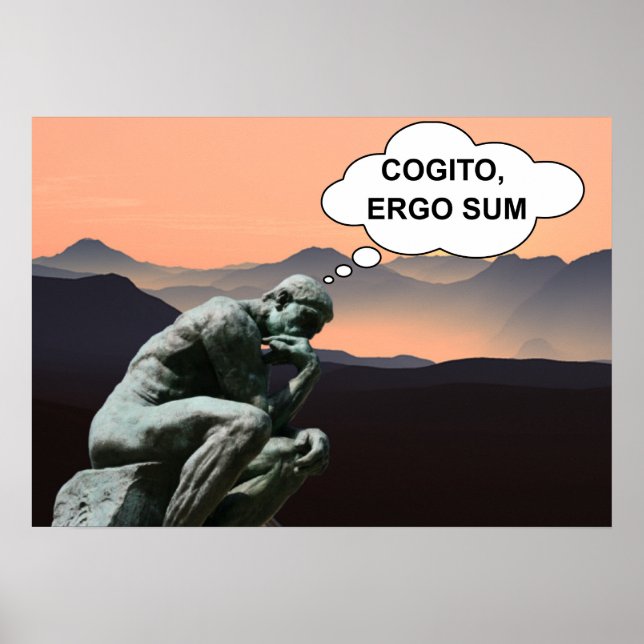 Poster Penso, logo existo (Frente)