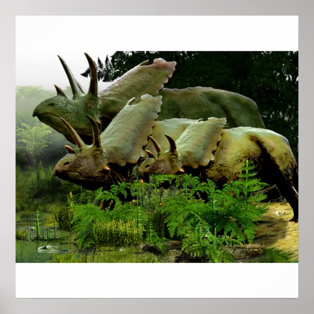 Póster Pentaceratops do Novo México (Frente)