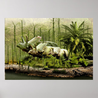 Póster Pentaceratops do Novo México