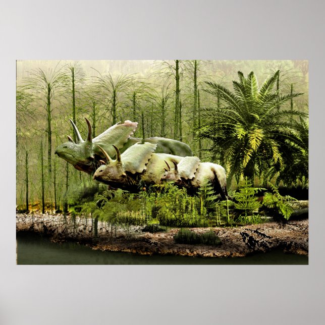 Póster Pentaceratops do Novo México (Frente)
