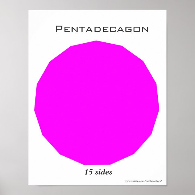 Poster Pentadecágono de polígono (Frente)