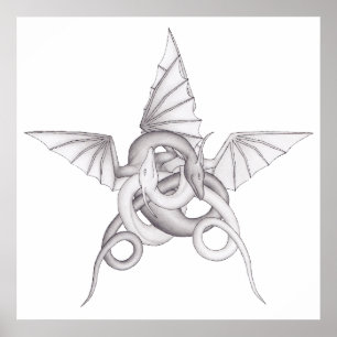 Póster Pentagram do dragão