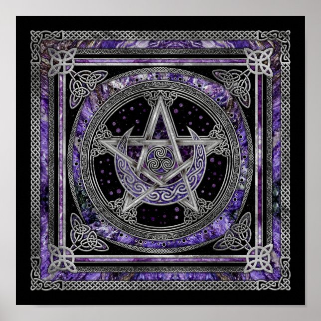 Poster Pentagram Triskelion Ametist Moon (Frente)