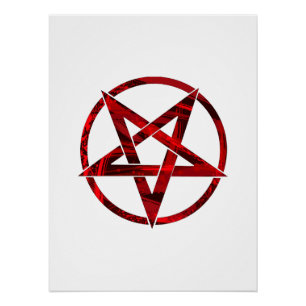 Póster Pentagrama do Diabo Vermelho