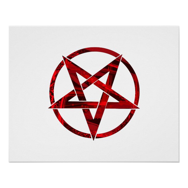 Póster Pentagrama do Diabo Vermelho (Frente)