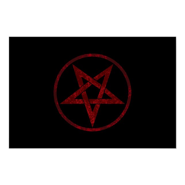 Póster Pentagrama do diabo vermelho (Frente)