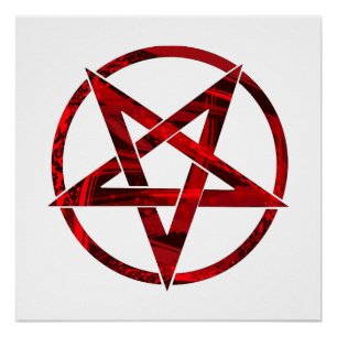 Póster Pentagrama do Diabo Vermelho