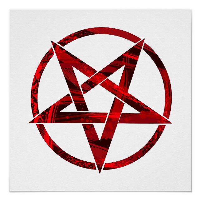 Póster Pentagrama do Diabo Vermelho (Frente)