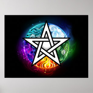 Poster Pentagrama do Wiccan