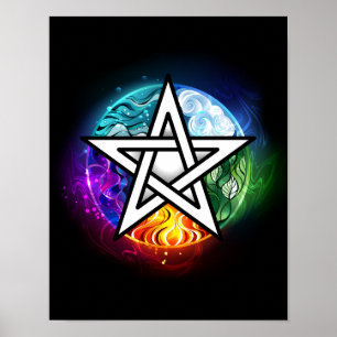 Poster pentagrama wiccano