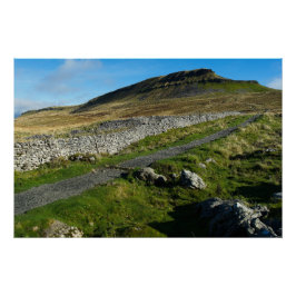 Póster Penyghent visto do caminho que levanta