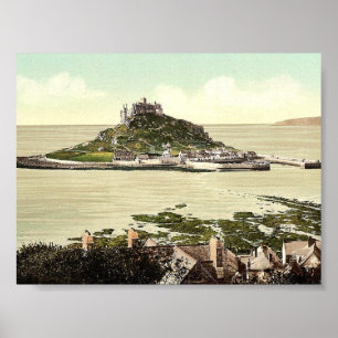 Poster Penzance, a montagem de St Michael, Cornualha,