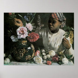 Poster Peônias africanas por Bazille, flores da mulher d